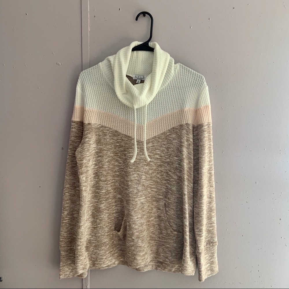 AVLN Studio Cowl Neck Sweater